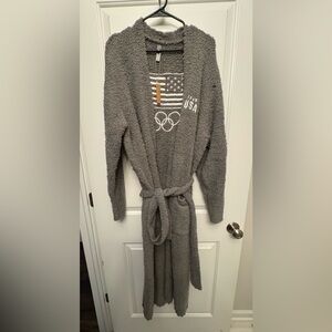 NWT Skims Team USA Gray Fuzzy Robe.
